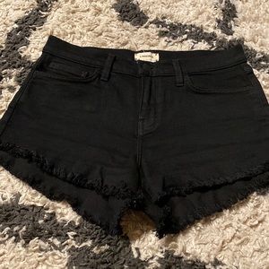 Black Jean “Zoe” Shorts